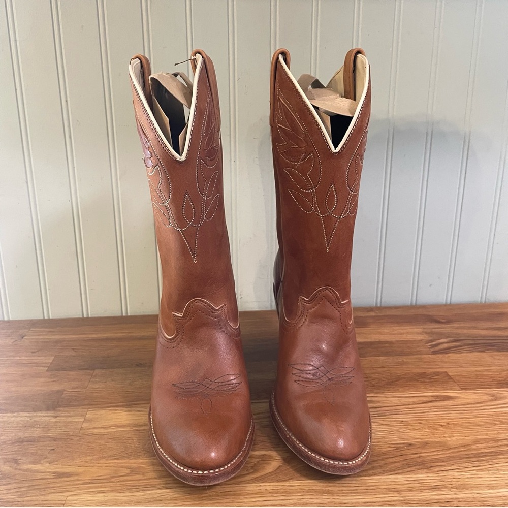 Vintage 80’s Acme Women’s Leather Cowboy Boots (9M) - Picture 3 of 11